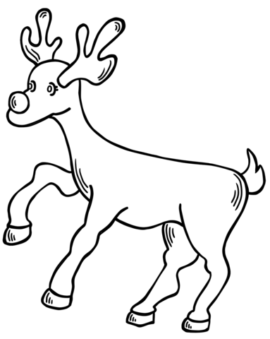 Rudolph The Red Nosed Reindeer Coloring Page